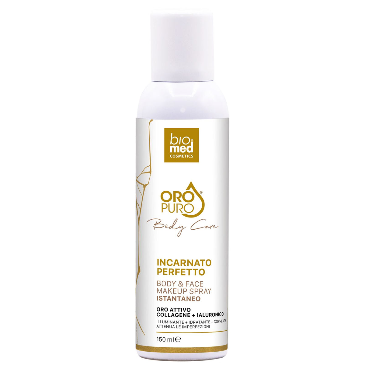 Incarnato Perfetto Biomed, make-up spray viso e corpo Istantaneo, 150 ml