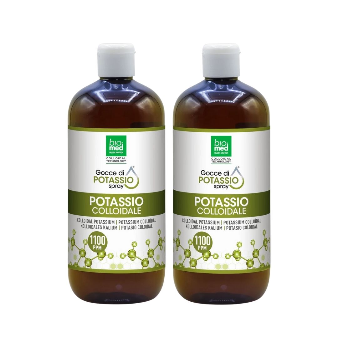 POTASSIO COLLOIDALE SPRAY SUBLINGUALE BIOMED 1100 ppm - 500 ml - Biomed Colloidali - Sito Ufficiale - Acquista quì i tuoi colloidali Spray