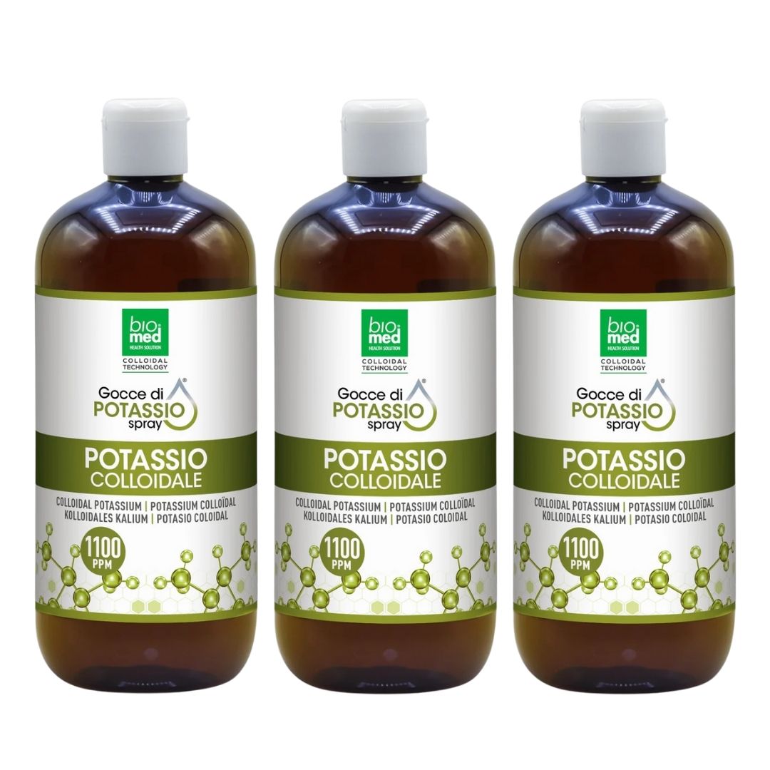 POTASSIO COLLOIDALE SPRAY SUBLINGUALE BIOMED 1100 ppm - 500 ml - Biomed Colloidali - Sito Ufficiale - Acquista quì i tuoi colloidali Spray