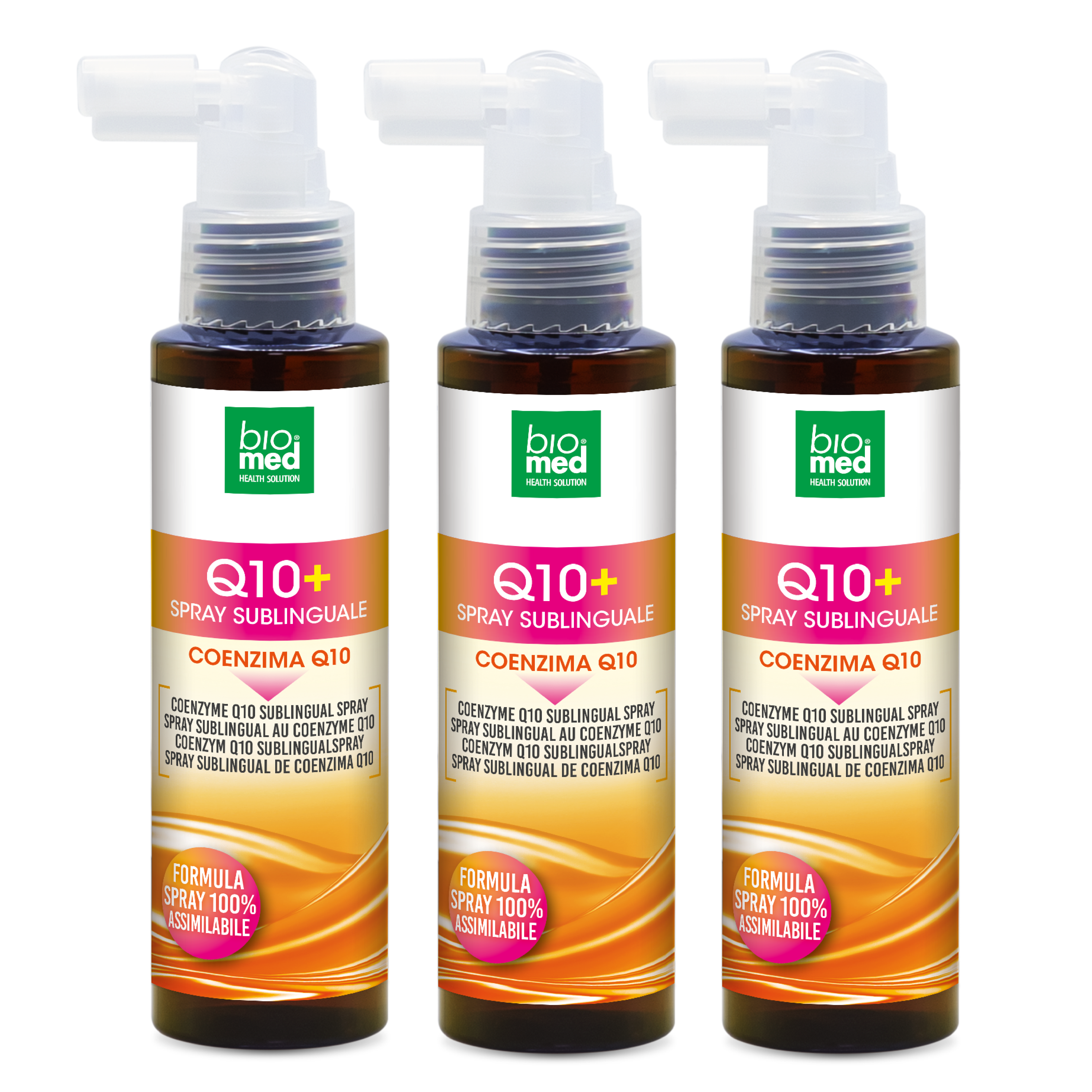 Q10+ Spray Sublinguale Biomed Pack da 3