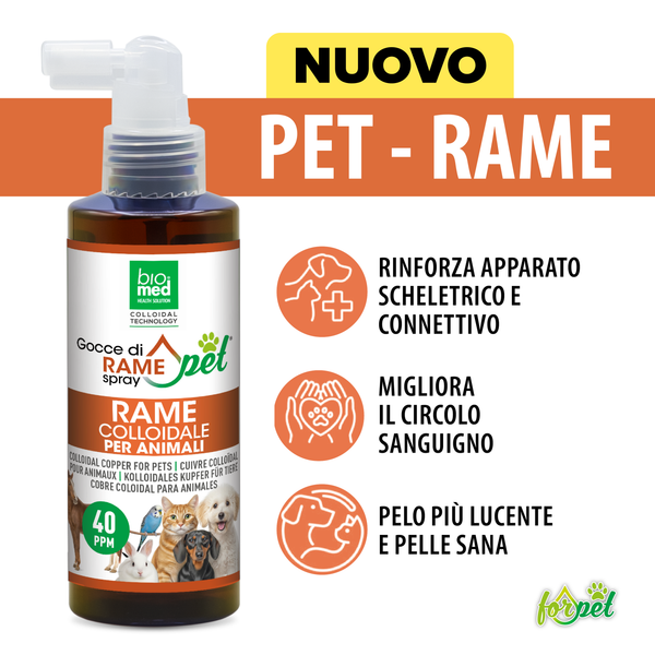 For Pet – Rame colloidale spray per animali - 150ml - Biomed