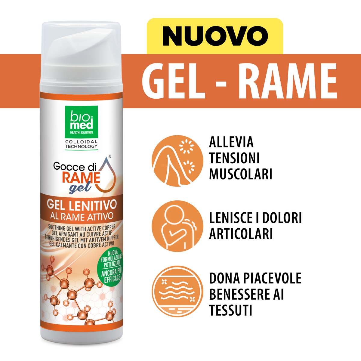 Gel lenitivo - Rame attivo - 200 ml