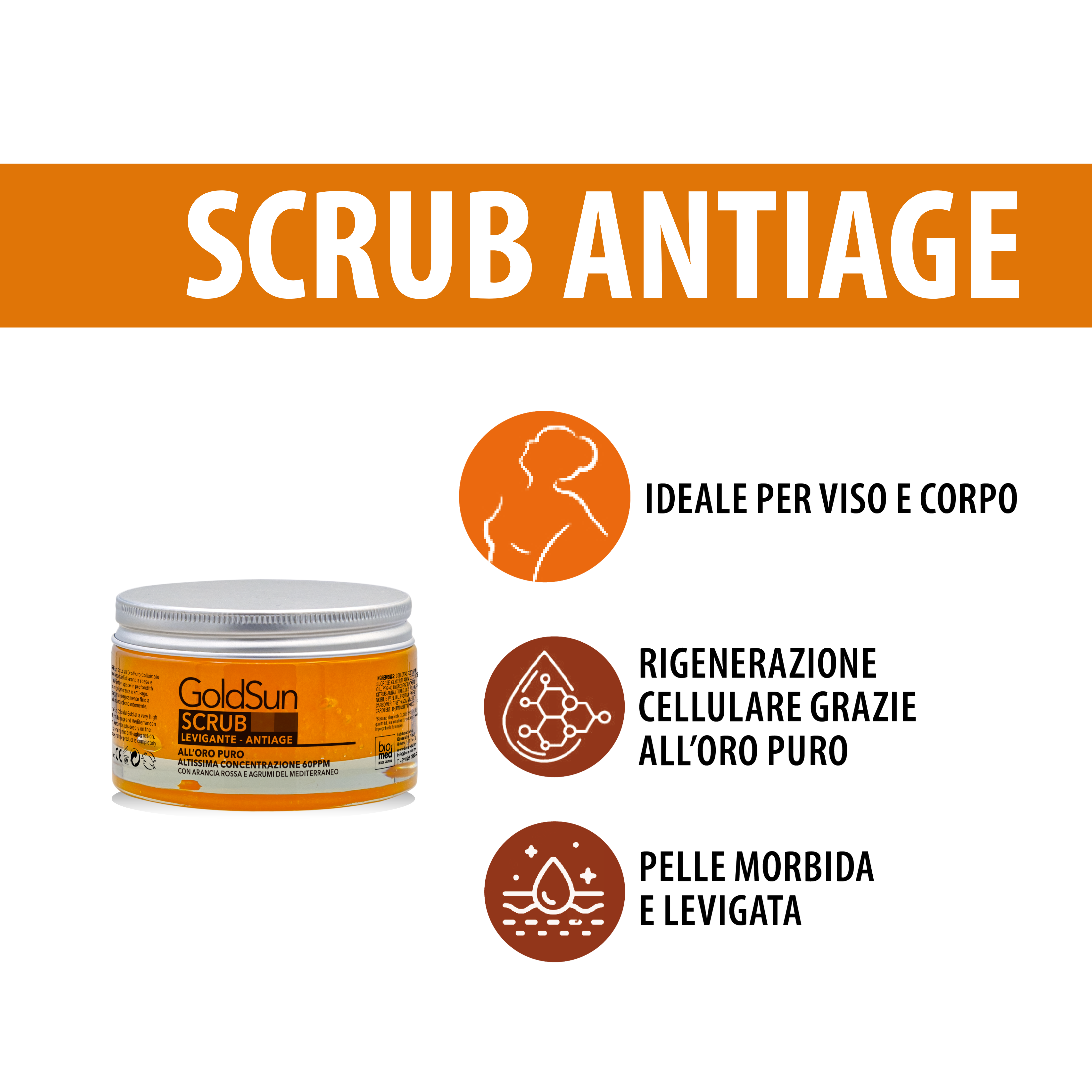 GOLDSUN SMOOTHING SCRUB BIOMED - ANTI-CELULITE, ANTI-IDADE 200ml