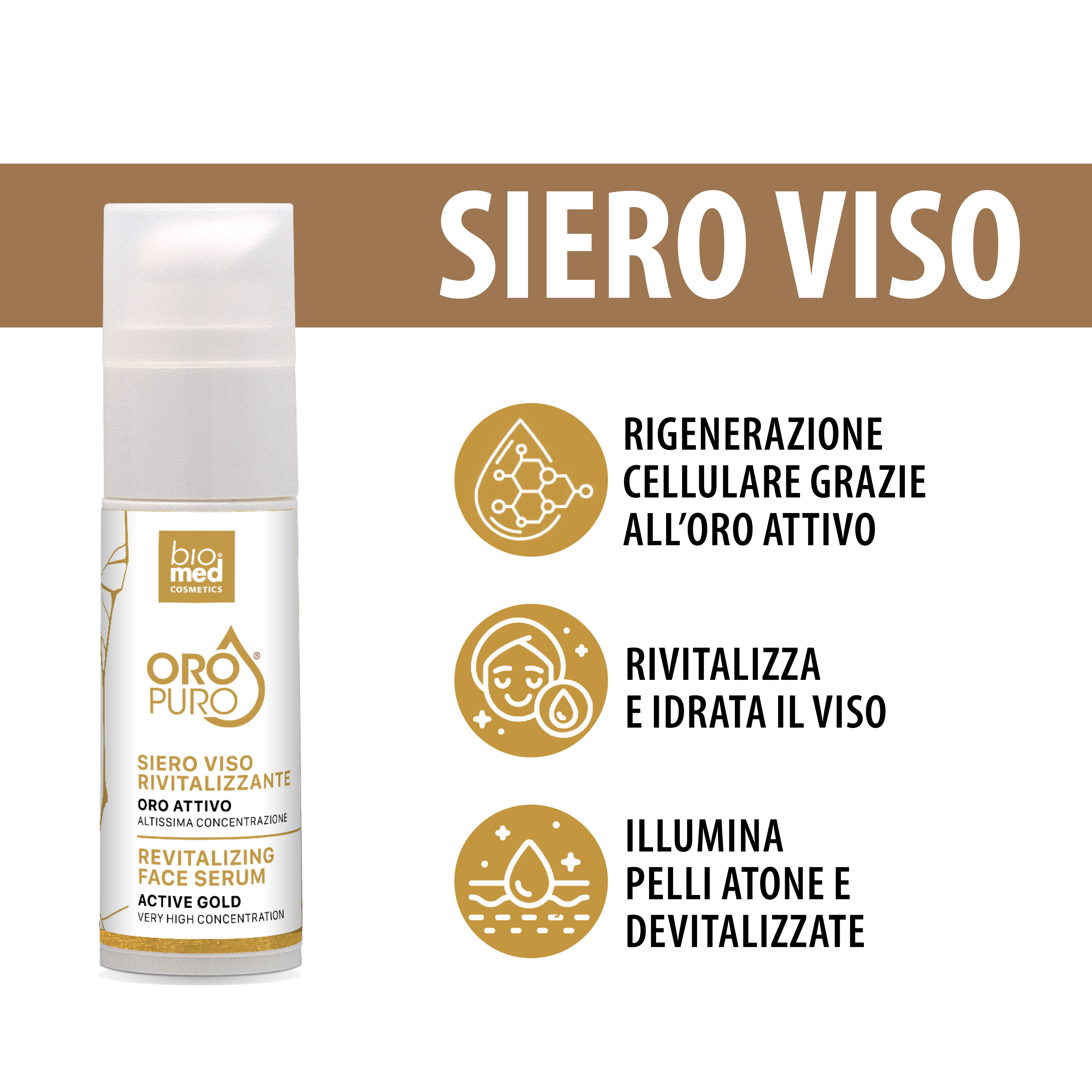 Sérum facial revitalizante Pure Gold - 30ml