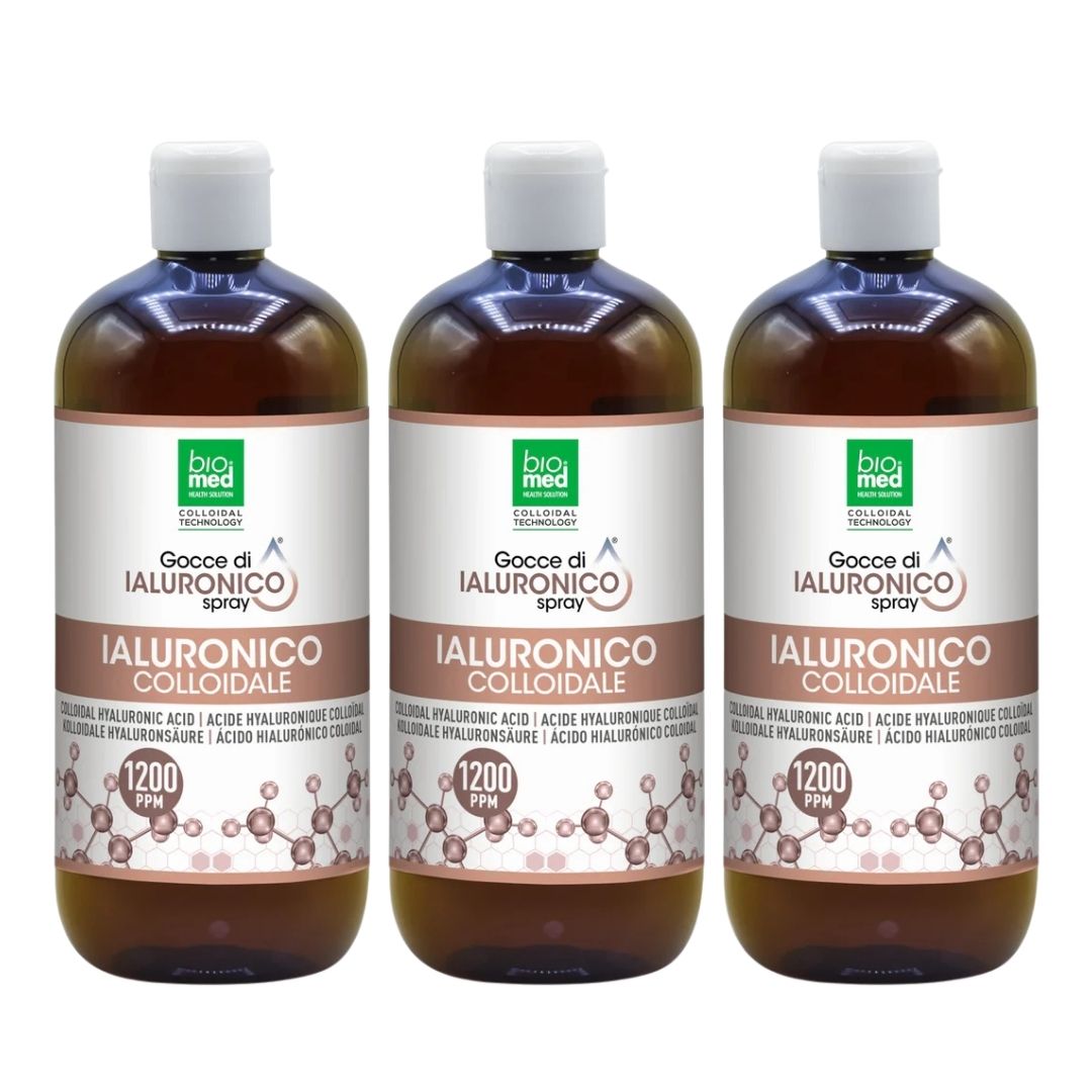 IALURONICO COLLOIDALE SPRAY SUBLINGUALE BIOMED 1200 ppm - 500 ml - Biomed Colloidali - Sito Ufficiale - Acquista quì i tuoi colloidali Spray