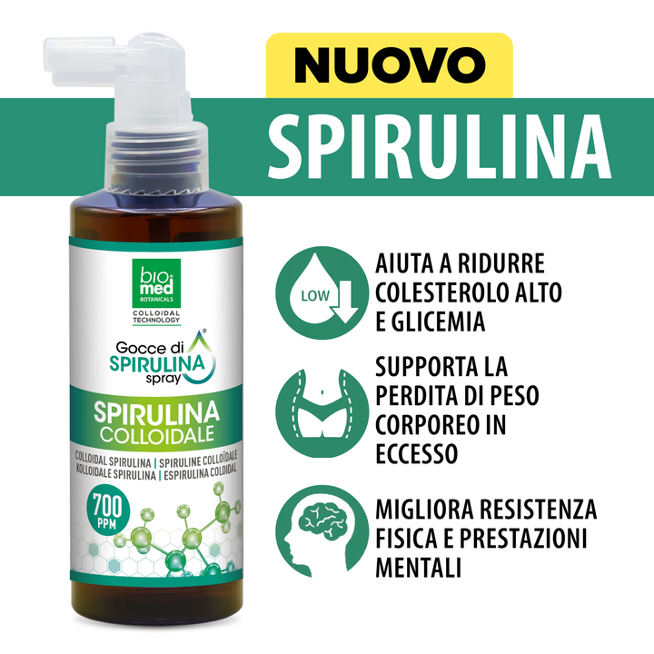 Spirulina colloidale spray sublinguale 700 ppm - 150 ml