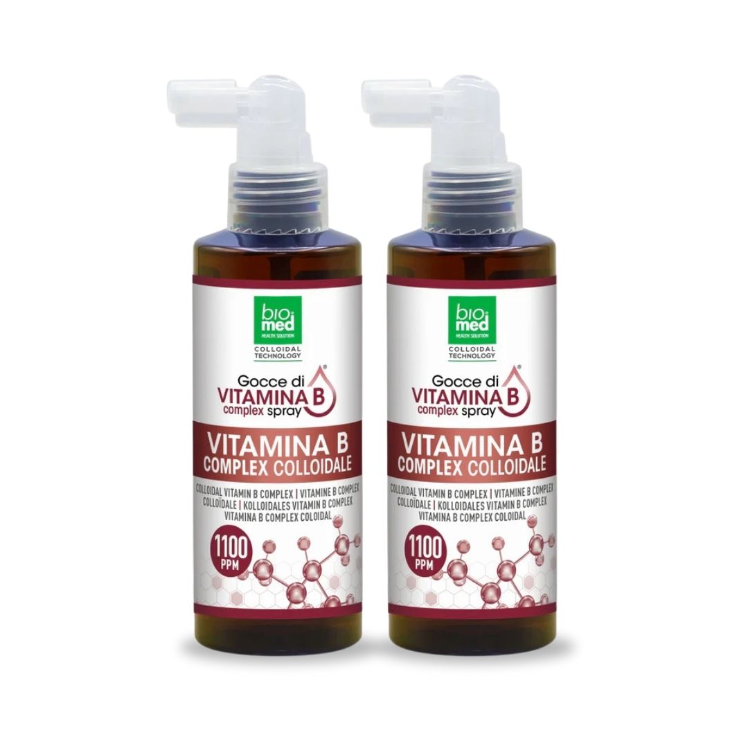 VITAMIN B COMPLEX COLLOIDAL ACTIVE SUBLINGUAL SPRAY BIOMED - 150 ml. - 1100 ppm