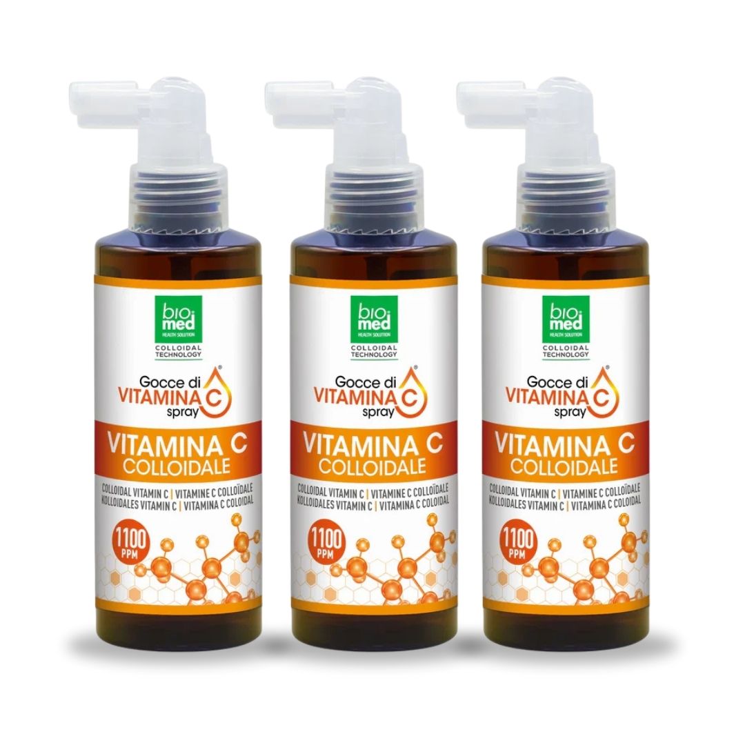 COLLOIDAL VITAMIN C ACTIVE SUBLINGUAL SPRAY BIOMED - 150 ml. - 1100 ppm