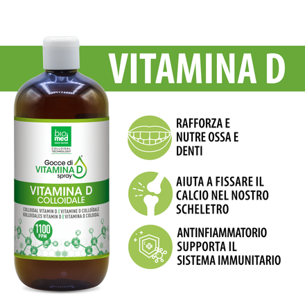 Spray sublingual colloïdal Vitamine D3 1100 ppm - 500 ml