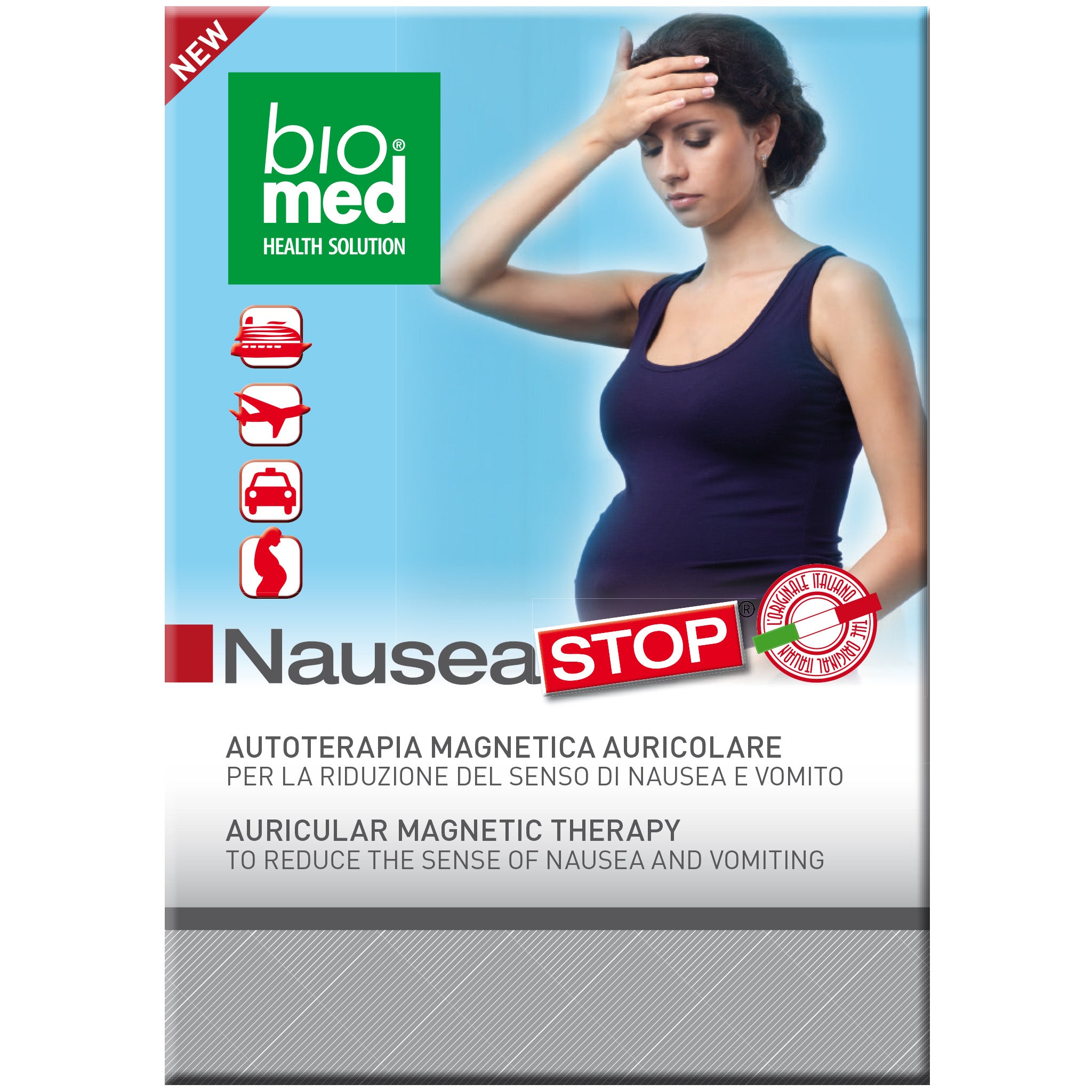 nausea stop - ti aiuta a ridurre il senso di nausea - biomed auricoloterapia